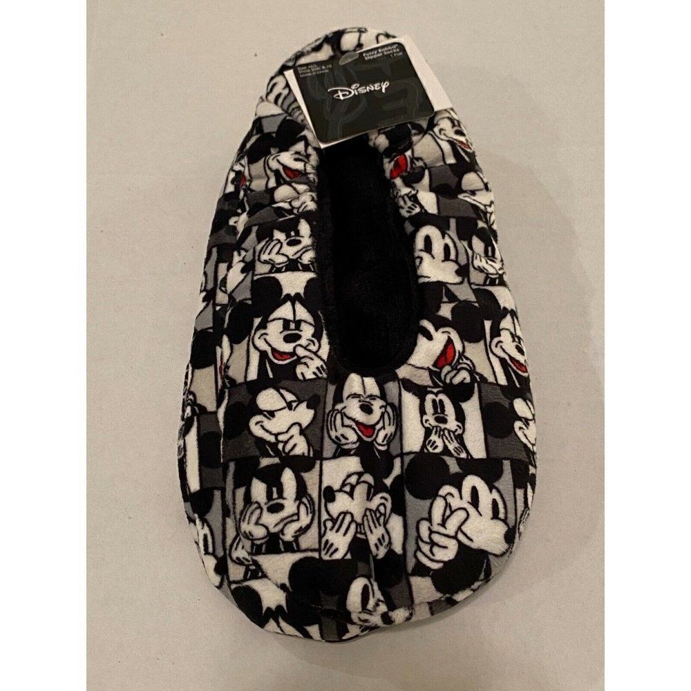 Mickey Mouse Fuzzy Babba S/M Sherpa Slipper Socks